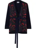 St. John floral-print cardigan - Blue