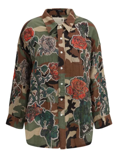 R13 camouflage-print shirt