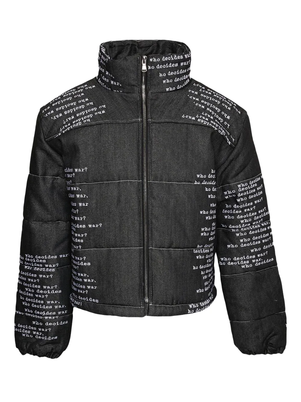 Who Decides War Signature Scripture puffer jacket | Black | Image 1