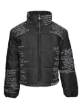 Who Decides War Signature Scripture puffer jacket - Black