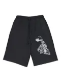 Warren Lotas graphic-print drawstring shorts - Black