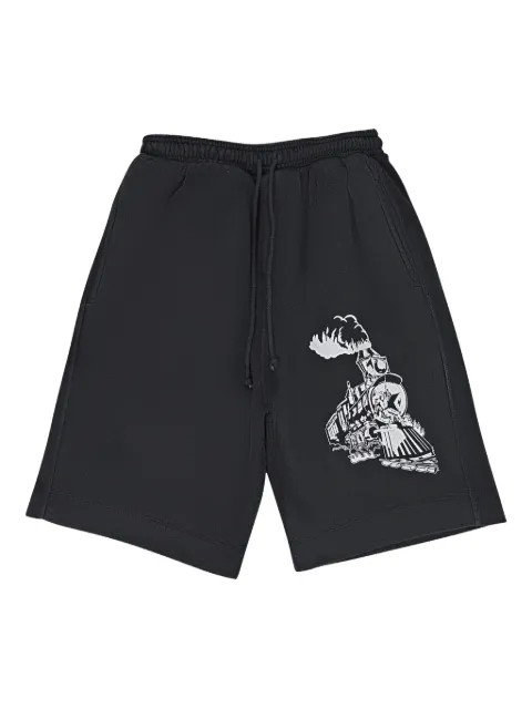 Warren Lotas graphic-print drawstring shorts