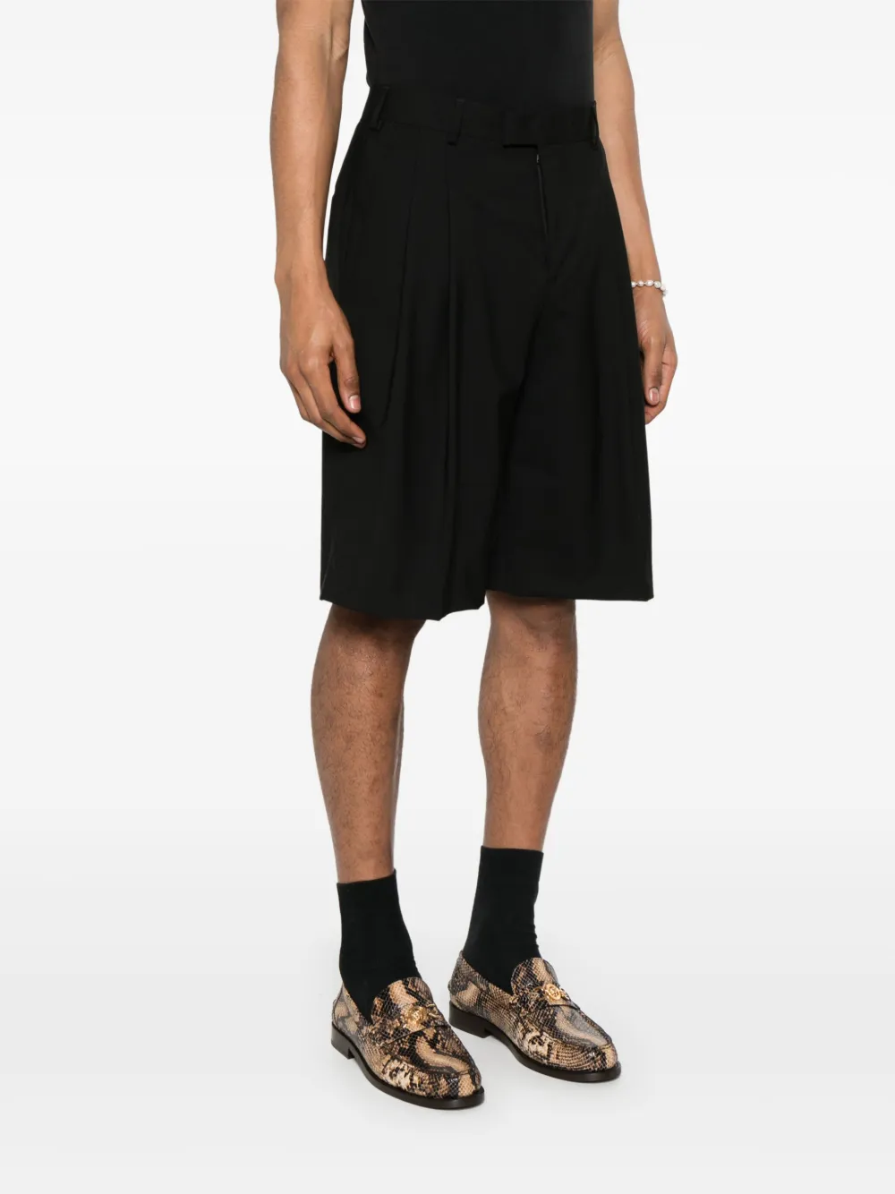 A Paper Kid Shorts met plooidetail Zwart