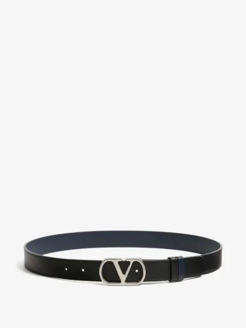 Valentino Garavani Vlogo Signature reversible shiny calfskin belt 30 mm