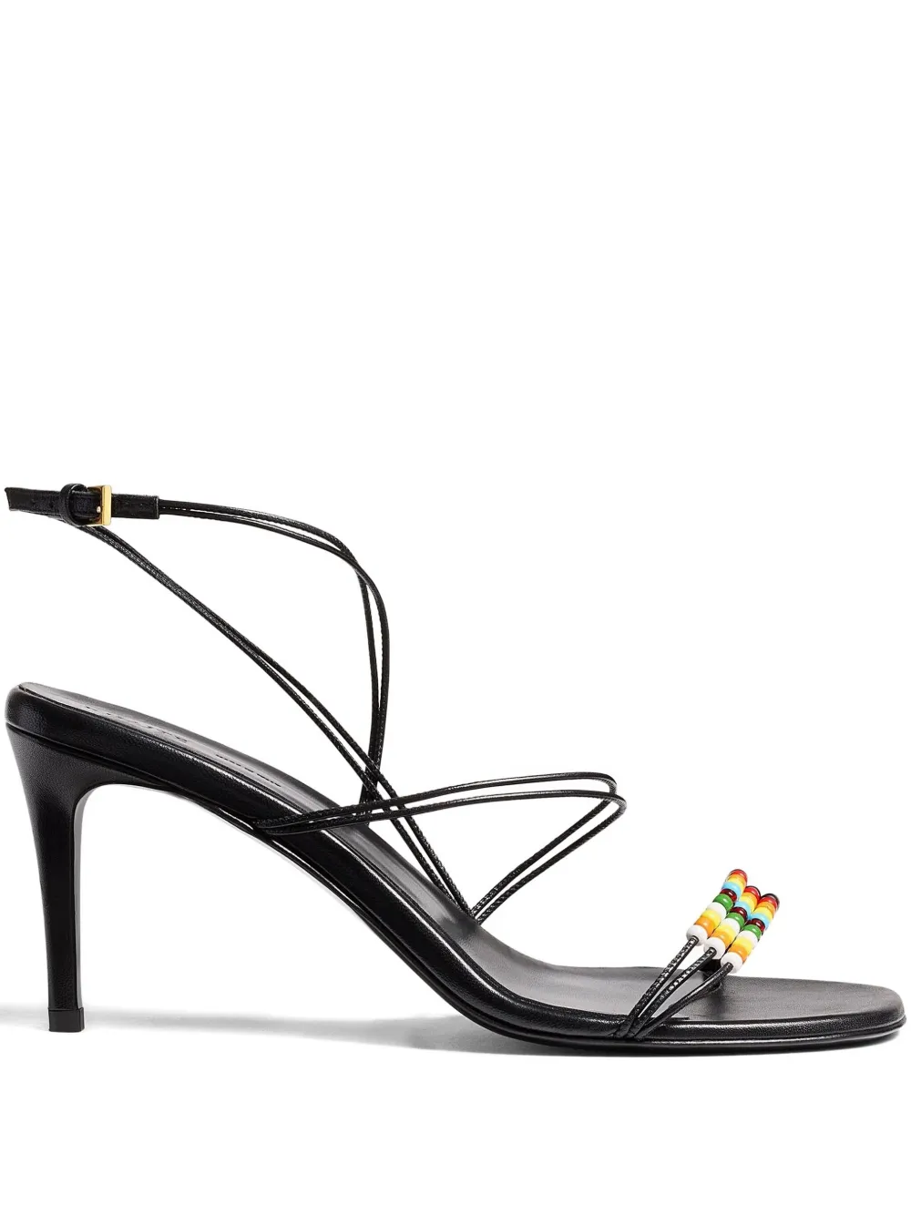 KHAITE Loop beaded sandals | Black | Image 1