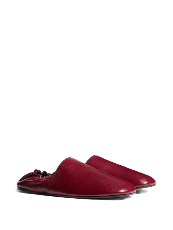 【送料&関税込】Khaite Banks Ballerinas Banks Flat in Burgundy Leather – KHAITE