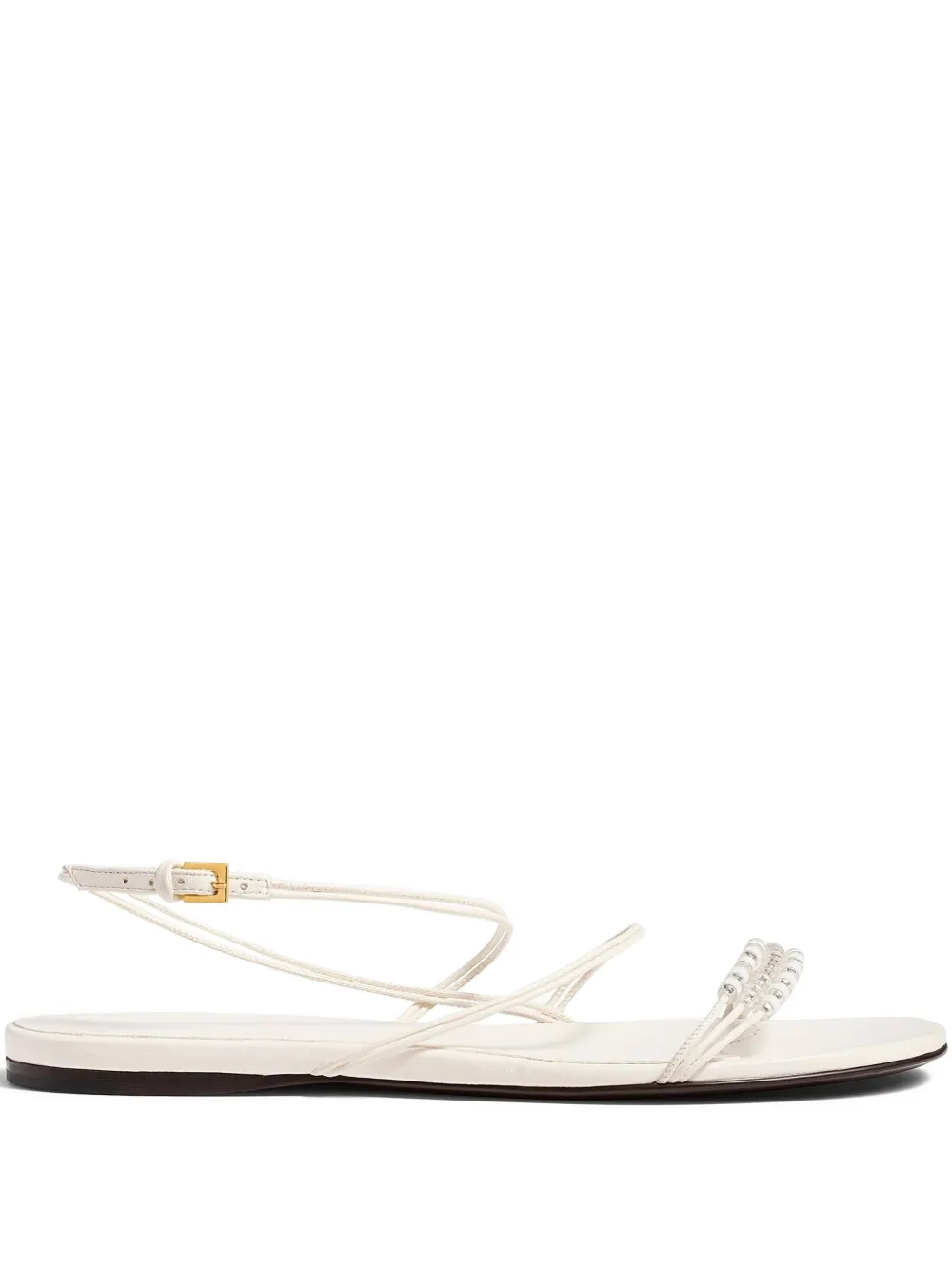 KHAITE Sandalen met lus verfraaid met kralen Wit