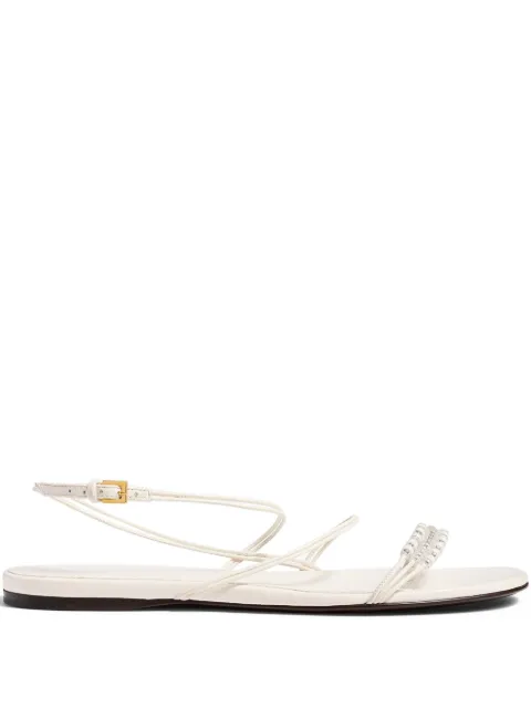 KHAITE sandalias con detalle de mostacillas