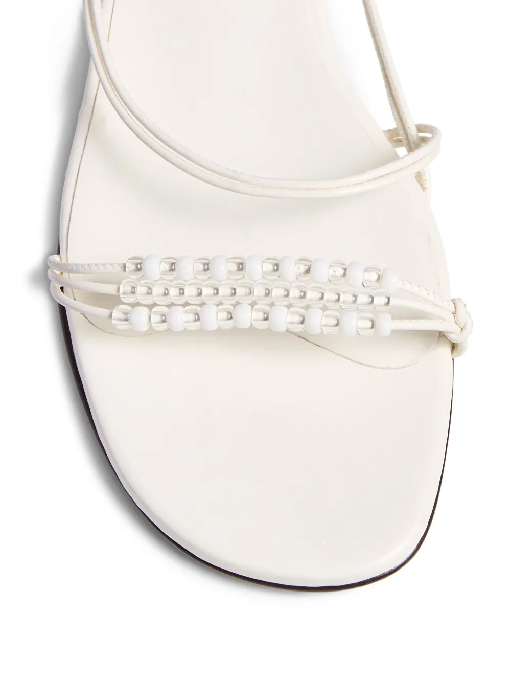 KHAITE Sandalen met lus verfraaid met kralen Wit