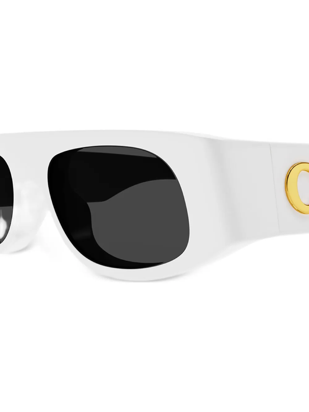 Gucci Eyewear rectangle-frame Sunglasses | White | FARFETCH RO