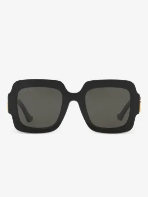 Gucci Eyewear Web-stripe Sunglasses | Black | FARFETCH display picture 3