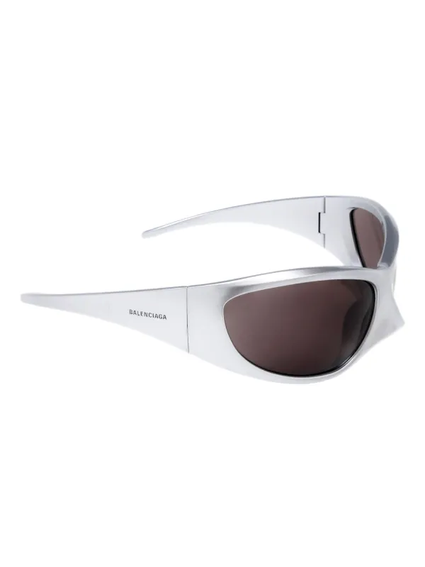 【関税込み】Balenciaga グレー キャットアイサングラス Balenciaga Eyewear Skin XXL キャットアイ サングラス | グレー