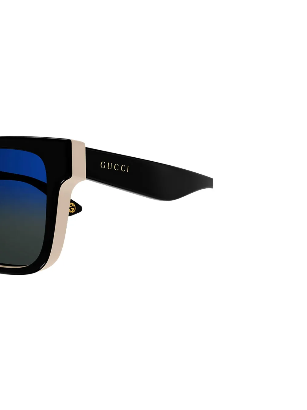 Gucci Eyewear "Black" zonnebril met rechthoekig montuur Zwart