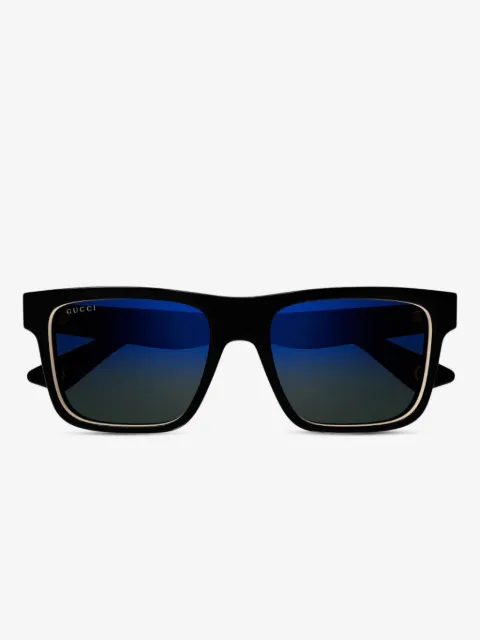 Gucci Eyewear "Black" Sonnenbrille mit eckigem Gestell