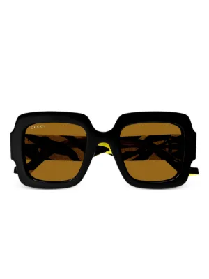 Gucci Eyewear Interlocking G-logo Sunglasses | Black | FARFETCH