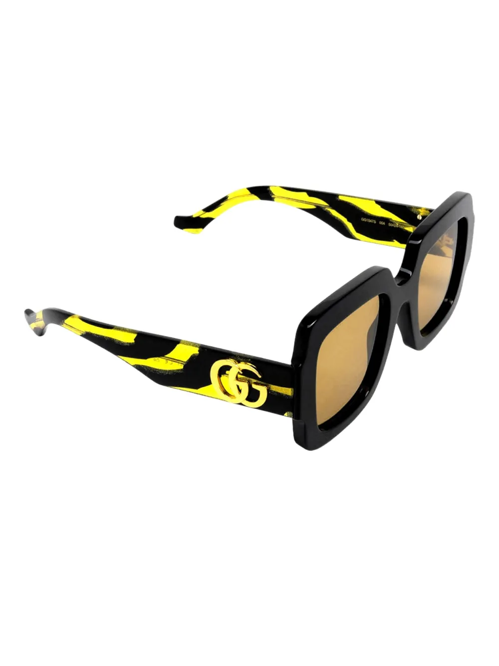 Gucci Eyewear "Black" zonnebril met vierkant montuur Zwart