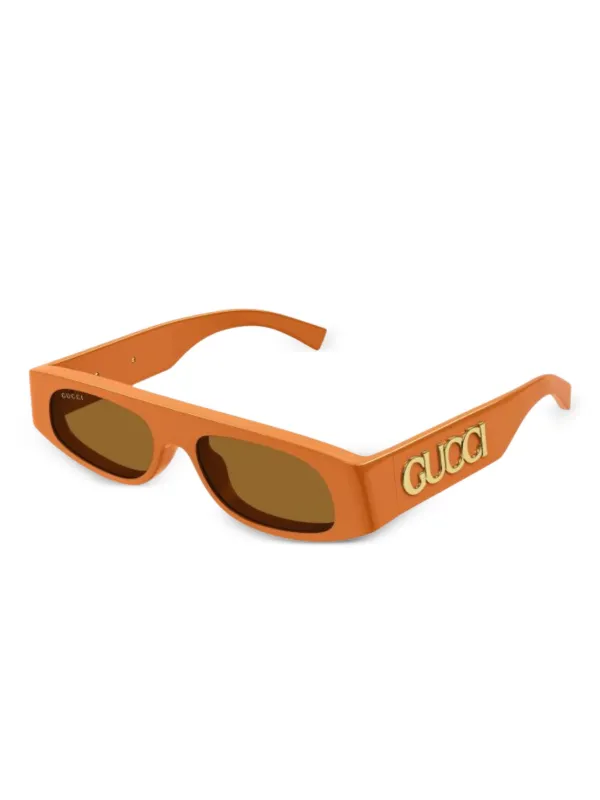 GUCCI アビエーターサングラス オレンジレンズ G-DRAGON Gucci Eyewear ロゴ サングラス | オレンジ | FARFETCH JP