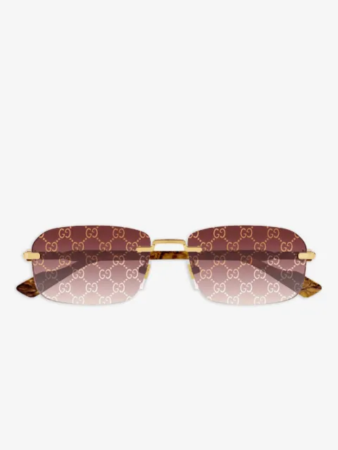 Gucci Eyewear rectangle-frame "Brown" sunglasses