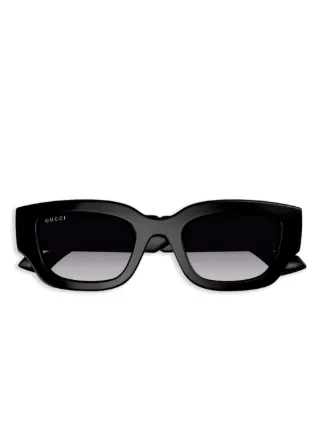 Gucci Eyewear Interlocking G-logo Sunglasses | Black | FARFETCH
