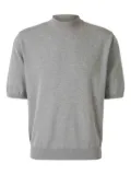Zanone mock-neck short-sleeve T-shirt - Grey