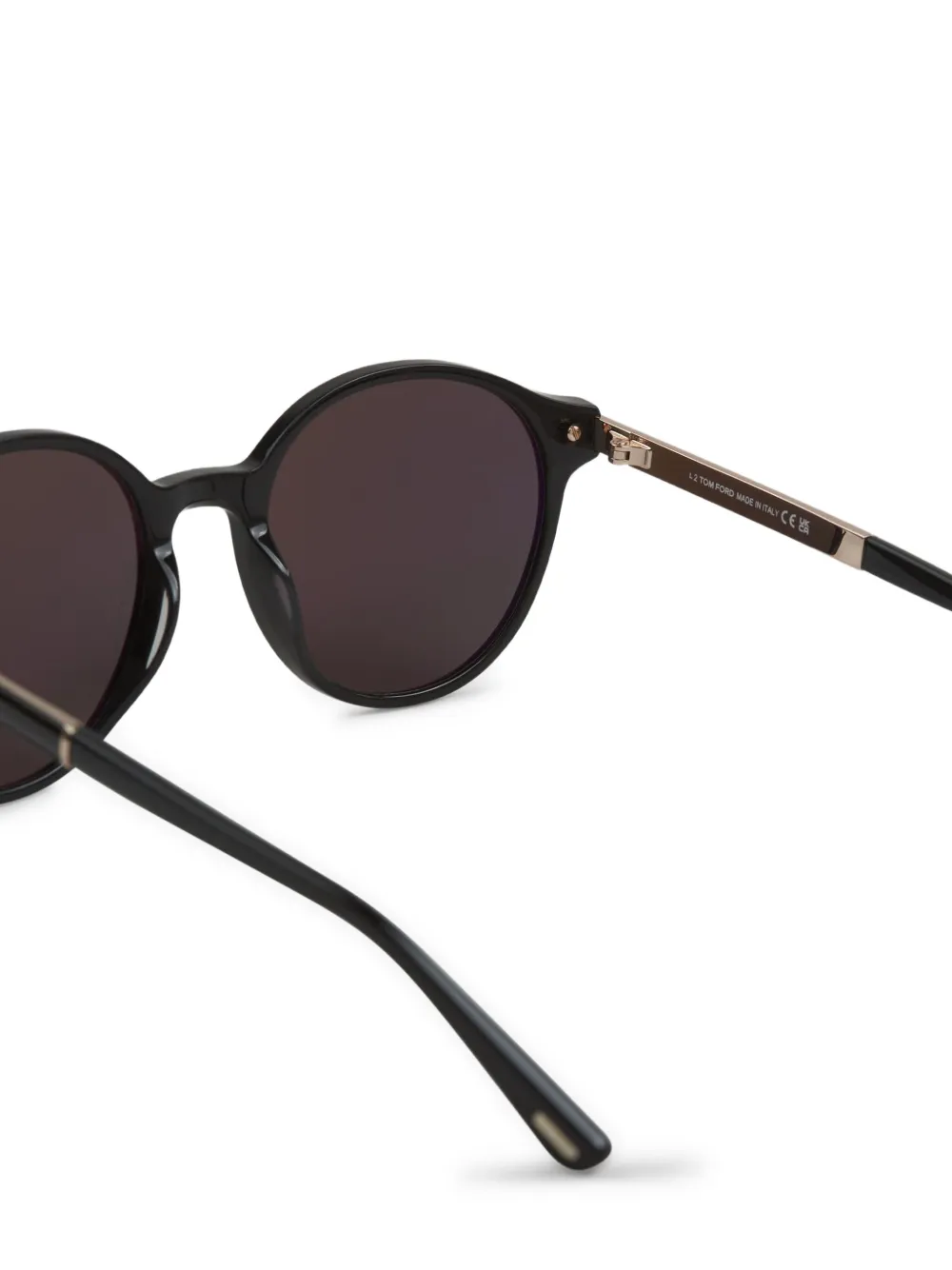TOM FORD Eyewear Zonnebril met rond montuur Zwart