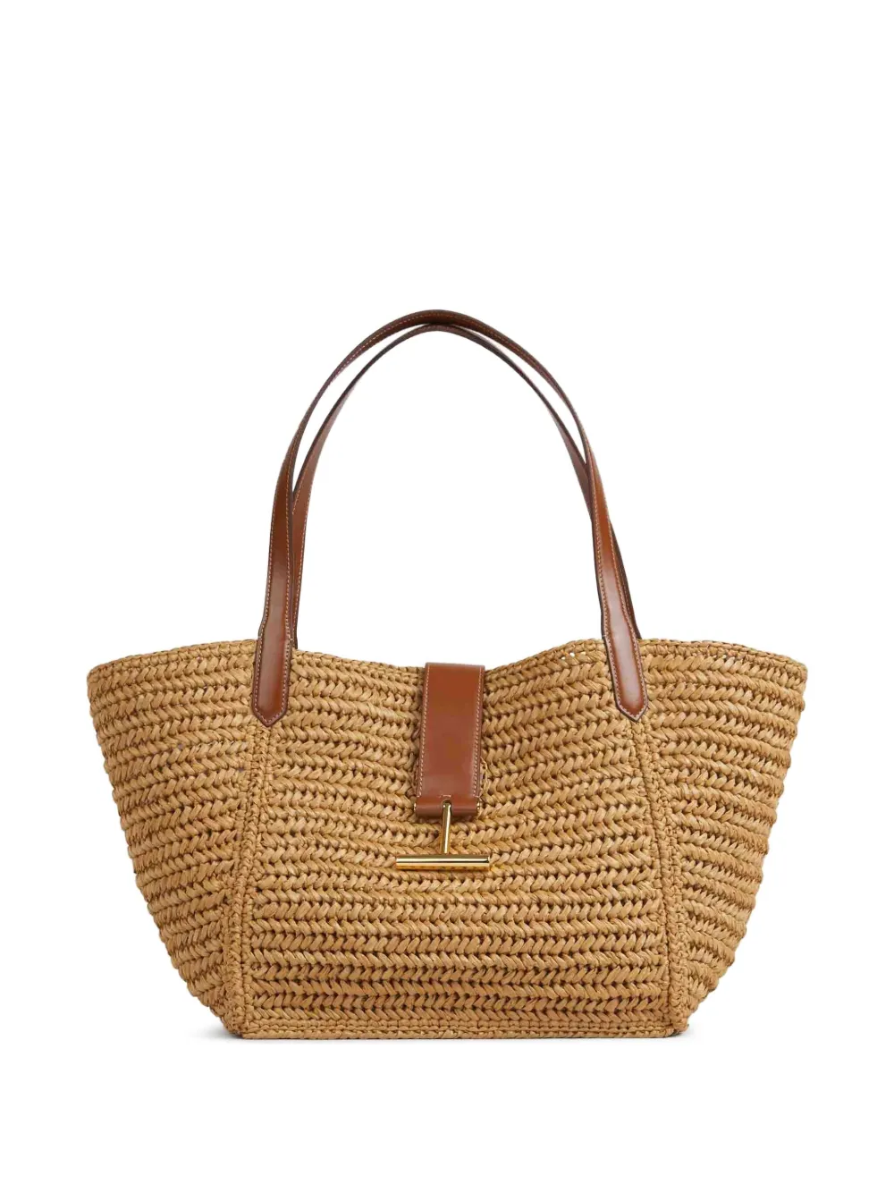 TOM FORD Tara raffia shopper Beige