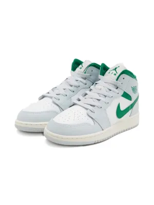 Jordan Kids Air Jordan 1 Mid Lucky Green スニーカー | ホワイト
