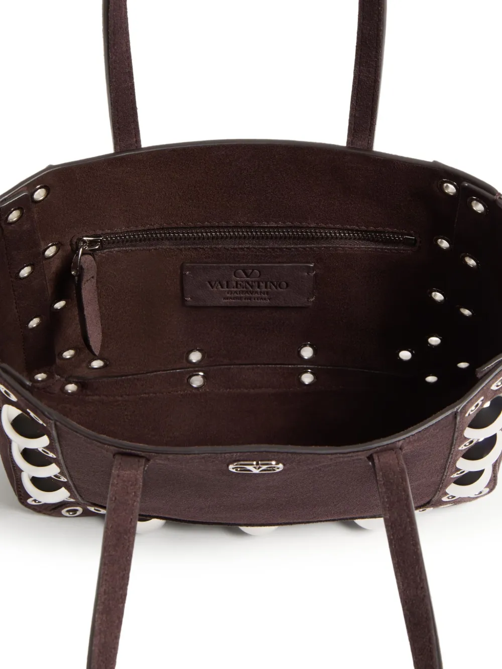Valentino Garavani Shopper met ringlets Bruin
