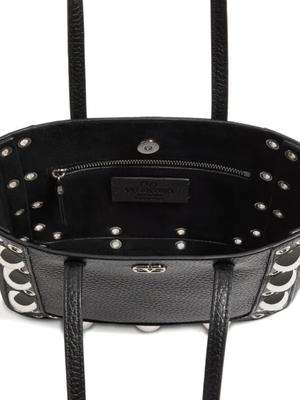 Valentino Garavani Mini Nellcôte Tote Bag | Black | FARFETCH CA