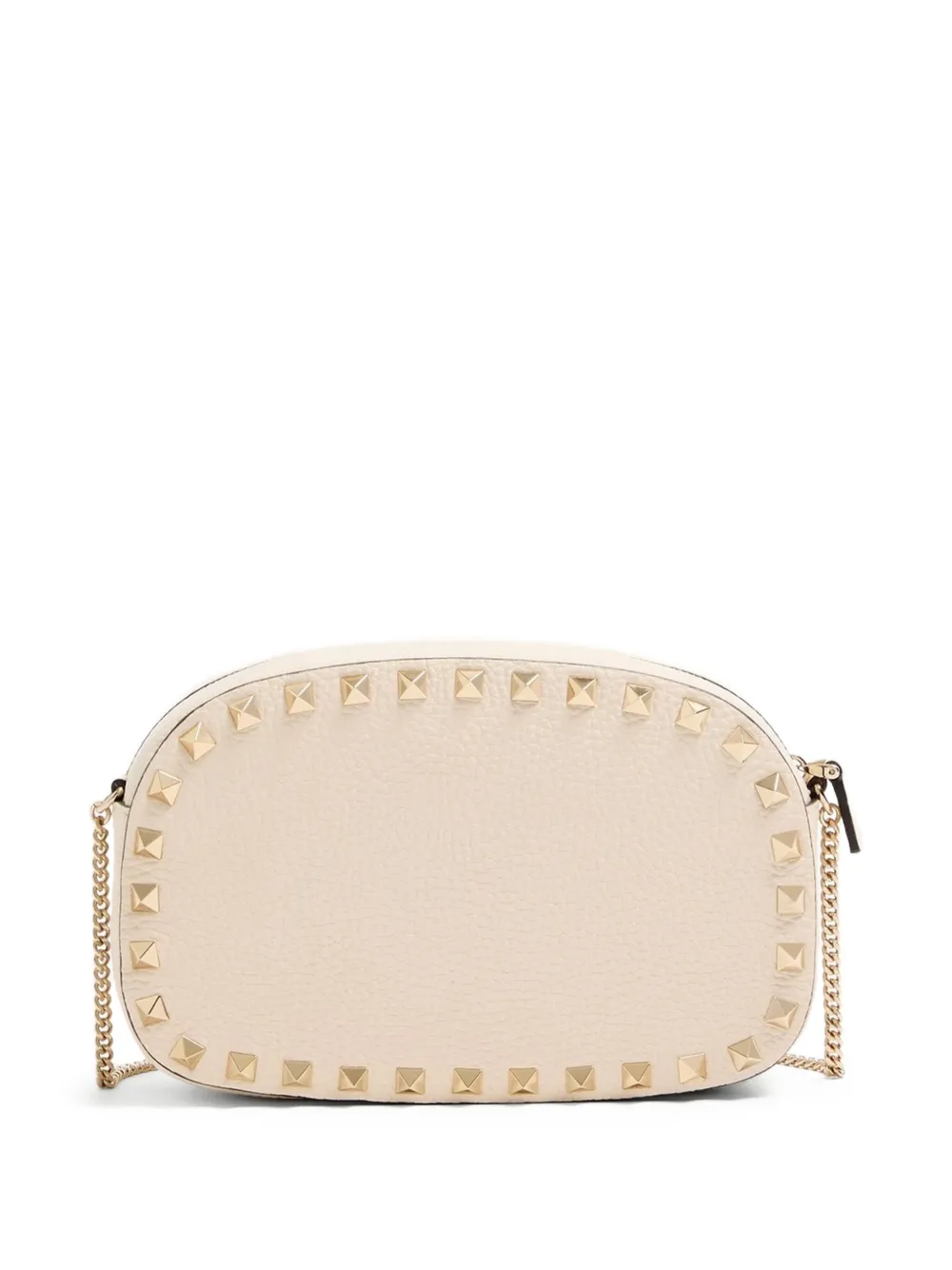 Valentino Garavani MINI ROCKSTUD CROSSBODY BAG IN GRAINY CALFSKIN - Beige