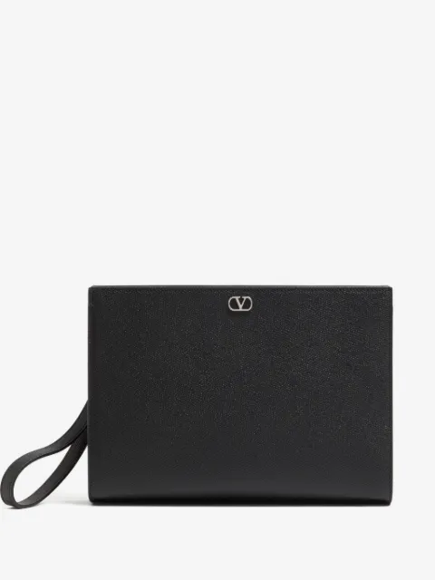 Valentino Garavani VLogo signature grainy calfskin pouch
