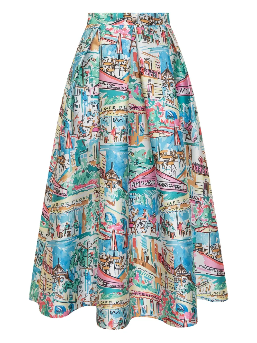 alessandro enriquez graphic-print skirt | Blue | Image 1
