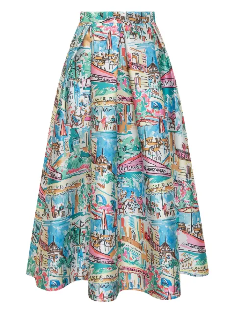 alessandro enriquez graphic-print skirt