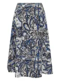 alessandro enriquez cotton pleated skirt - Blue