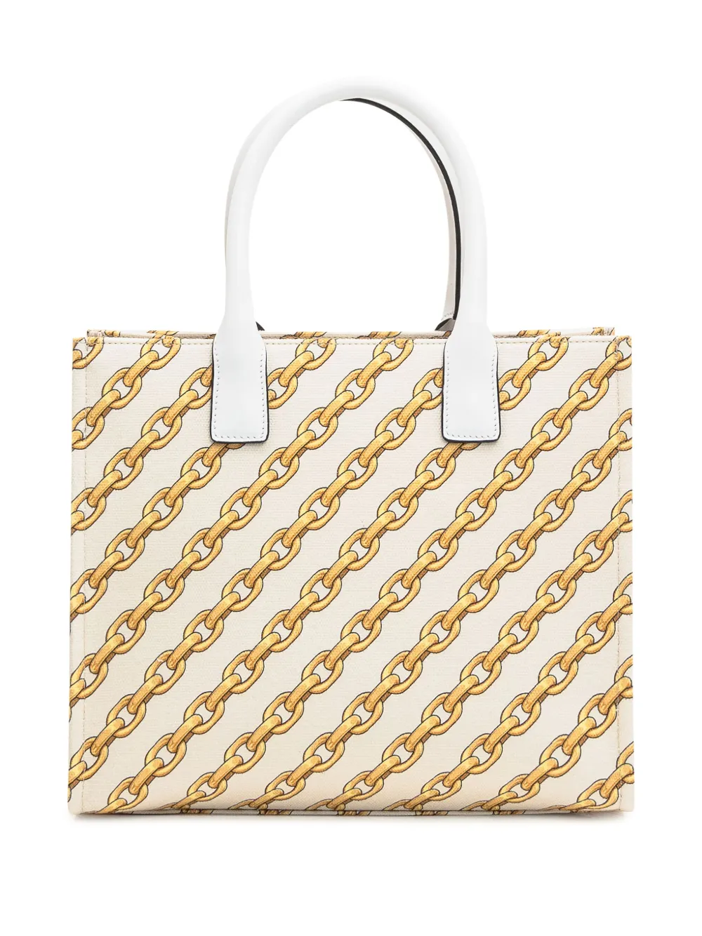 Versace Kleine Chain Stripes shopper - Wit