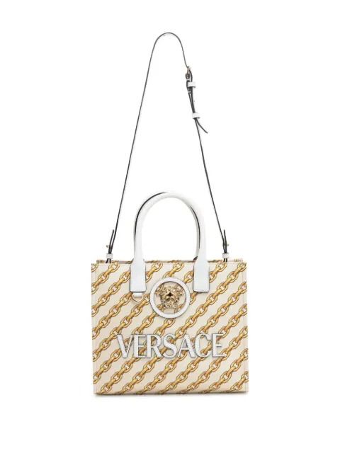 Versace small Chain Stripes tote bag 10058611A13568 - 3