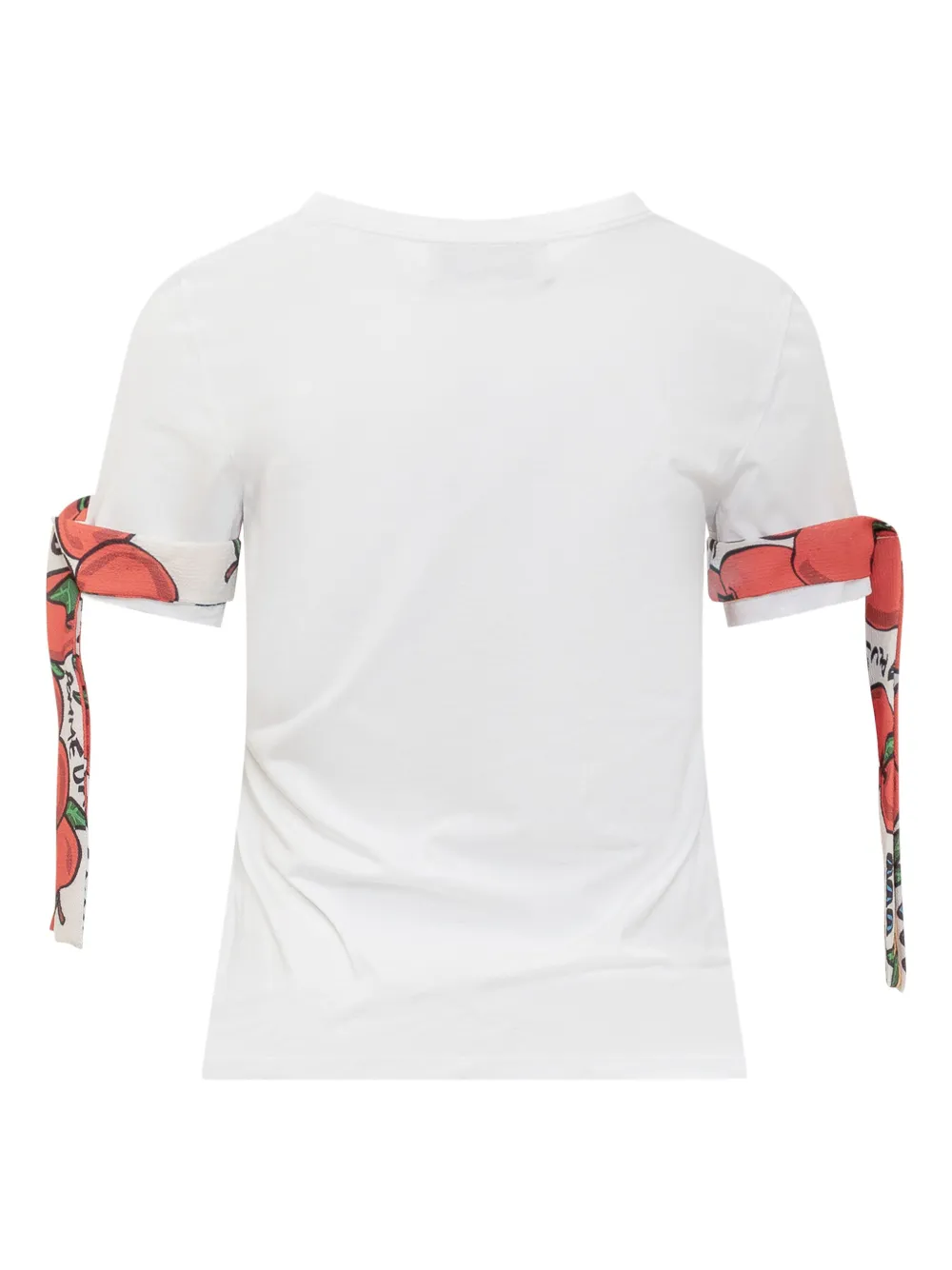 alessandro enriquez T-shirt met foulard-detail Wit