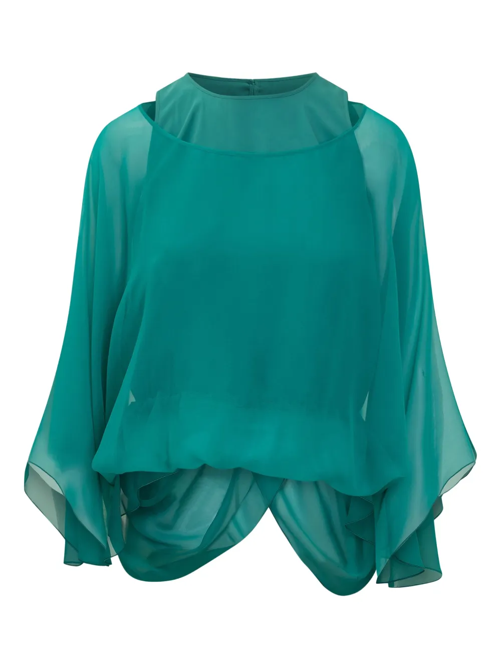 Alberta Ferretti Silk Blouse In Green