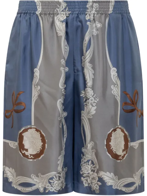 Versace Cameo silk shorts