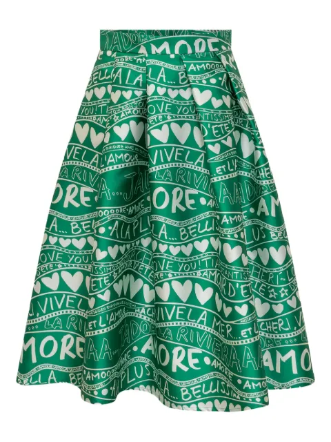 alessandro enriquez graphic-print skirt