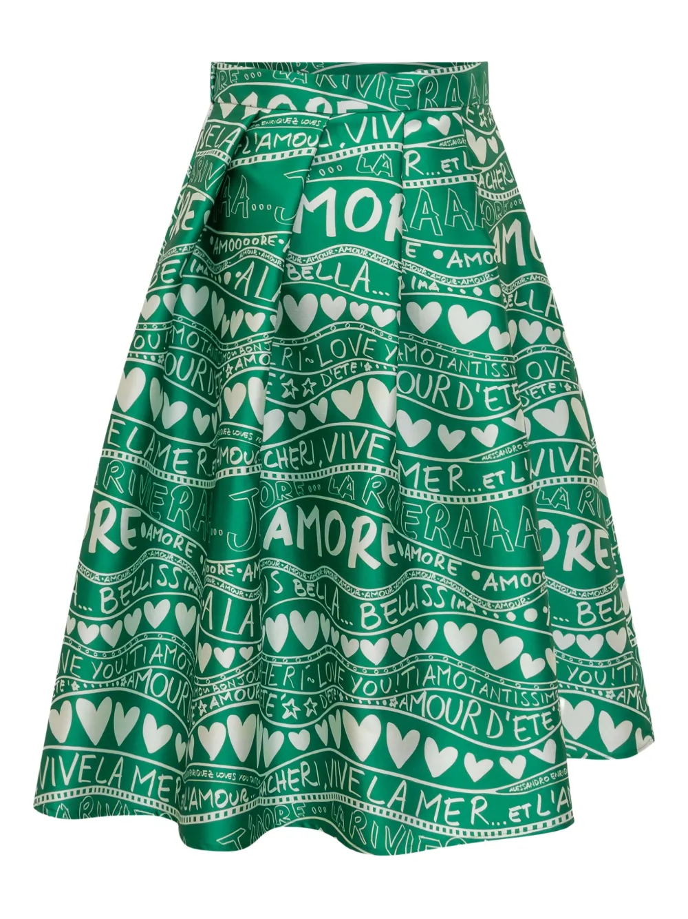 Alessandro enriquez graphic-print skirt - Groen