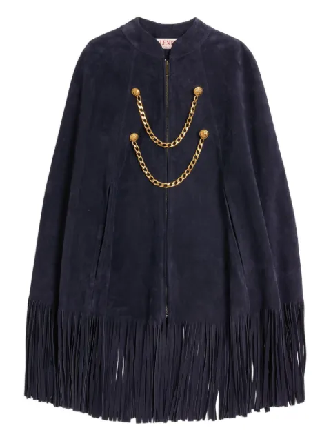 Valentino Garavani Wildleder-Cape mit Fransen