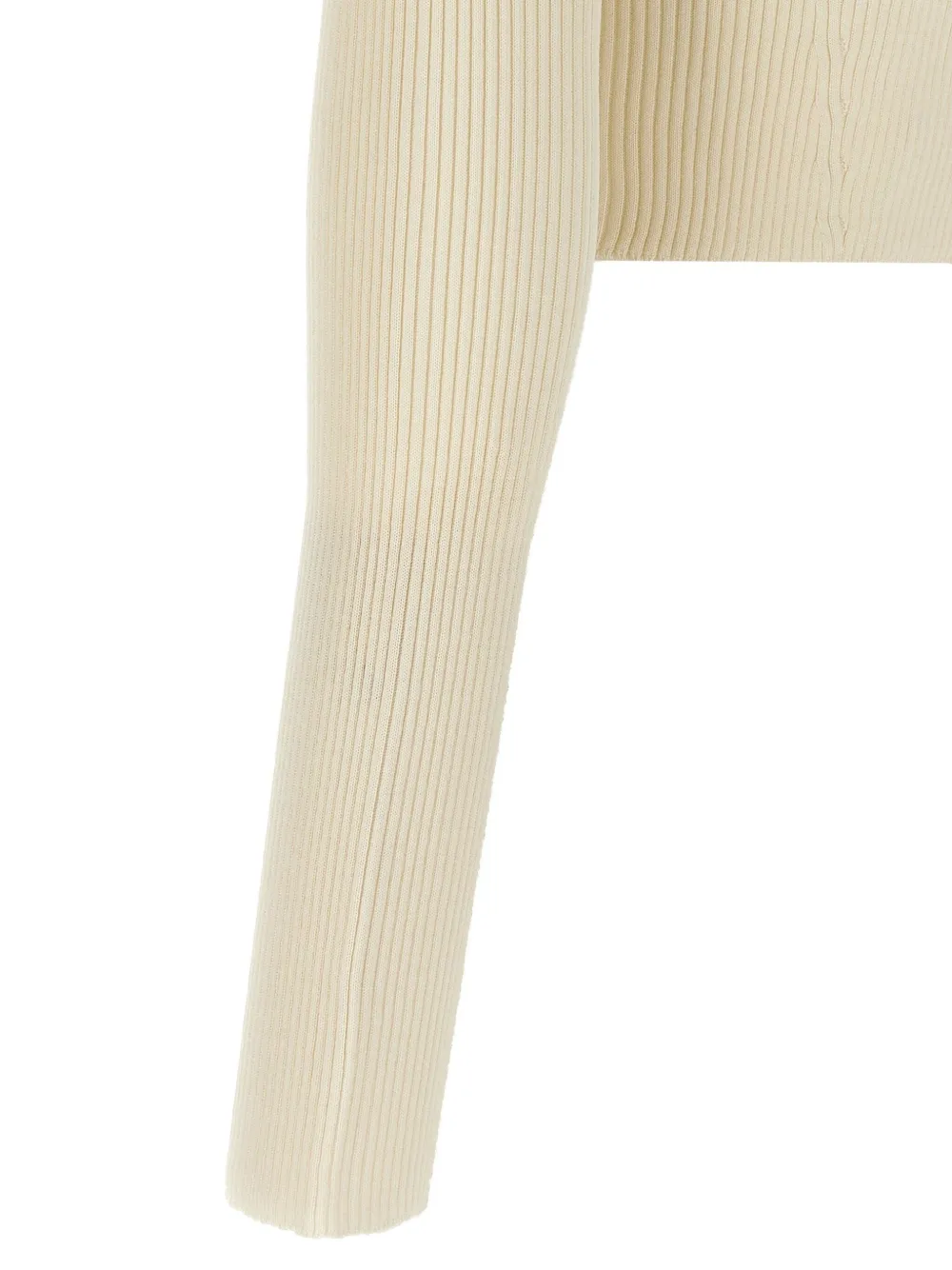 Jil Sander Ribgebreid vest Beige