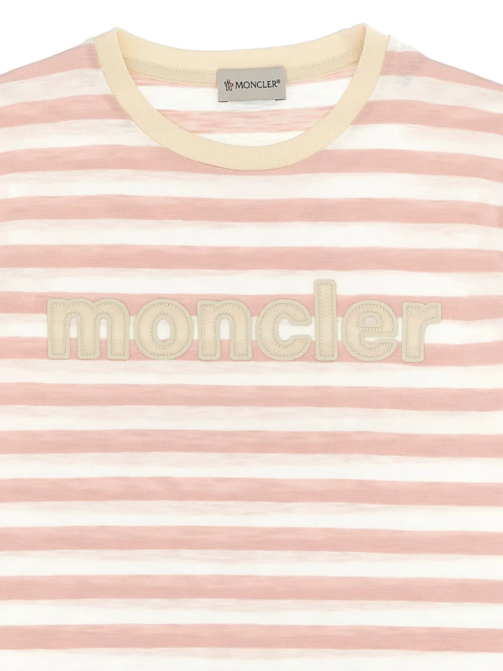 Moncler Enfant Gestreept T-shirt Roze
