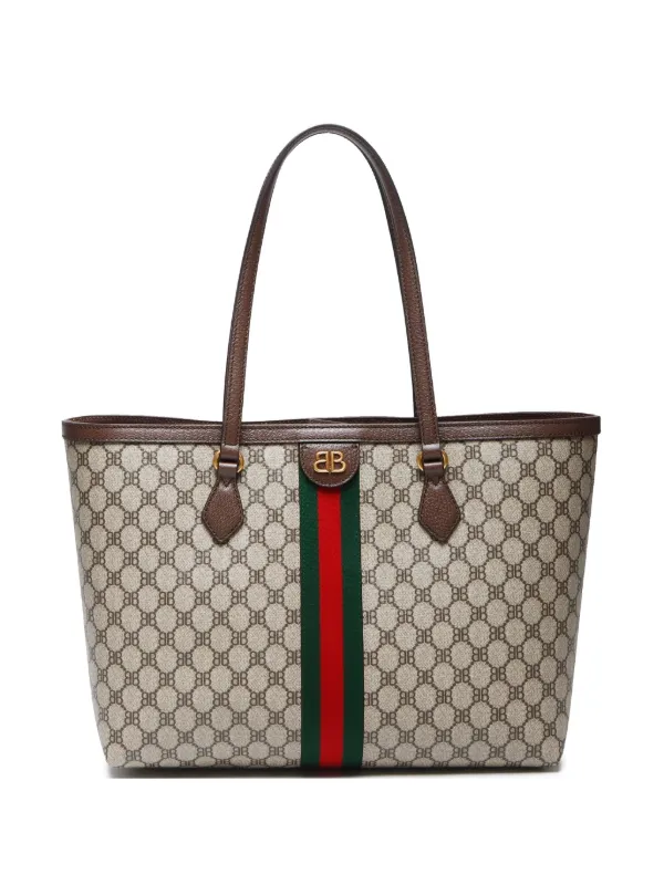 Balenciaga Pre-Owned x Gucci 2021 Hacker Tote Bag | Neutrals 
