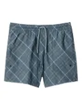 Burberry checked swim shorts - Blue