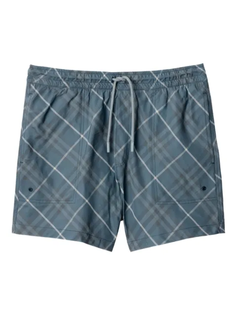 Burberry shorts de playa con cuadros estampados
