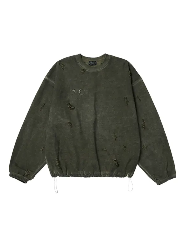 THUG CLUB ダメージ スウェット THUG CLUB ダメージ スウェットシャツ | グリーン | FARFETCH JP