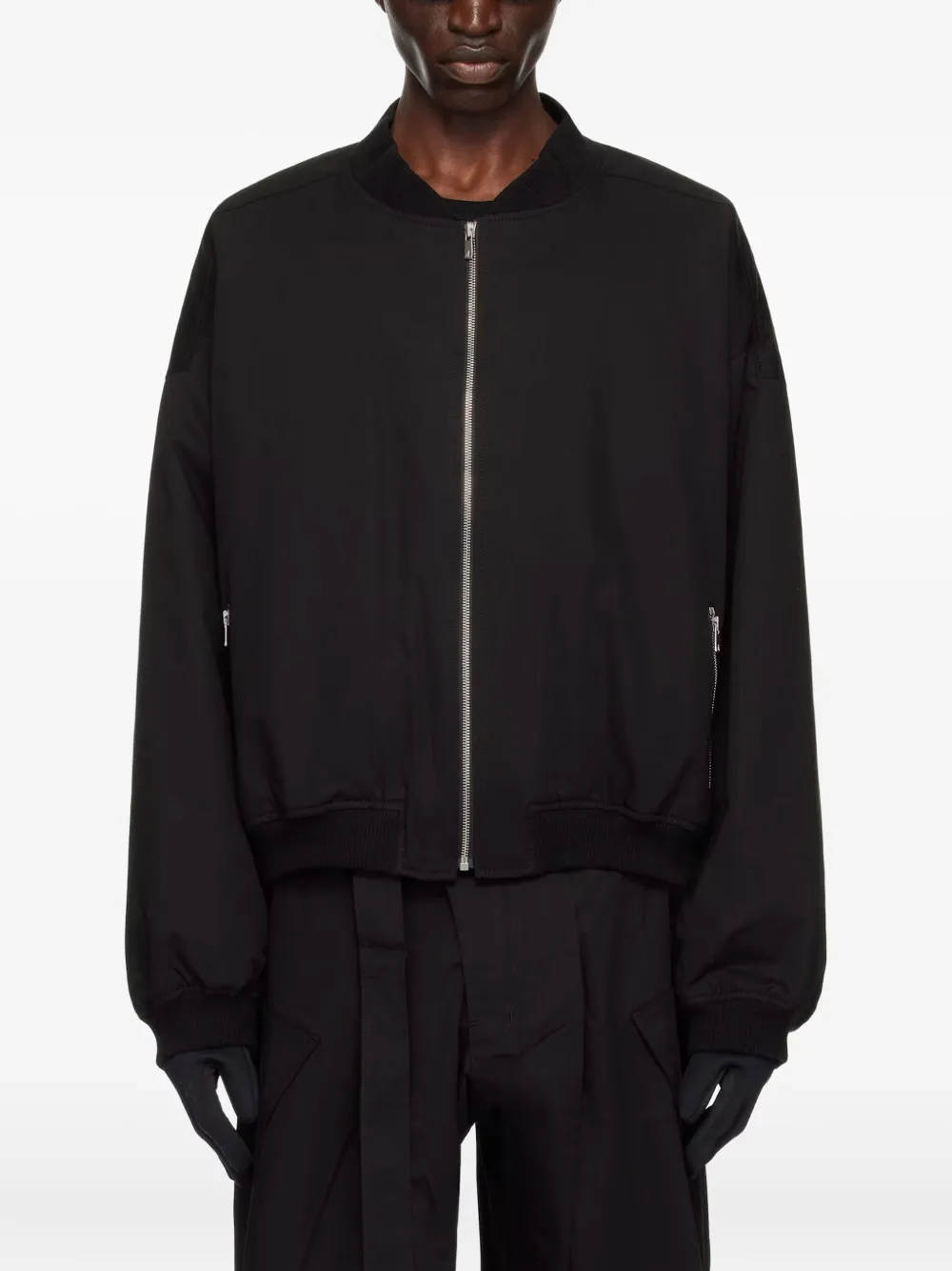 FFFPOSTALSERVICE 拉链飞行员夹克 | 黑色 | Image 1