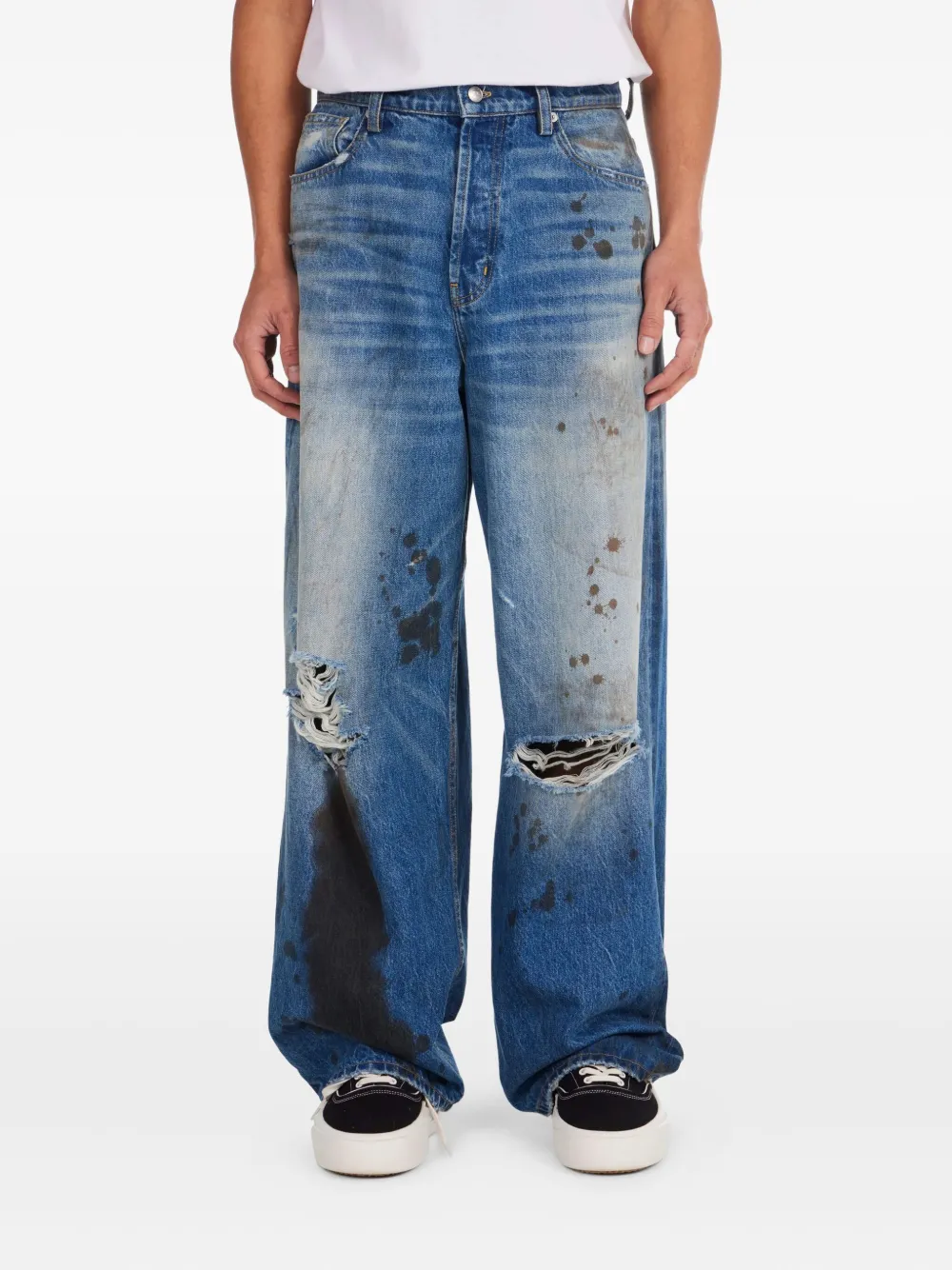 Nahmias distressed wide-leg jeans | Blue | Image 1